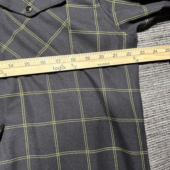 Dixxon Flannel Shirt Men's L Black Yellow Long Sleeve Button Up Stay Gold - Picture 9 of 13